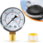 Sixcow pressure gauge replacement front view showing dual-scale dial