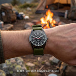Infantry MDC tactical watch dial close up view