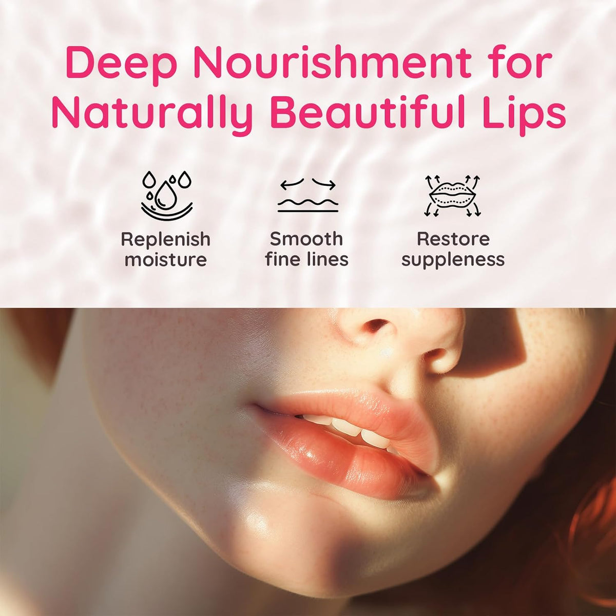 Individual packets of cherry honey and marine collagen lip masks