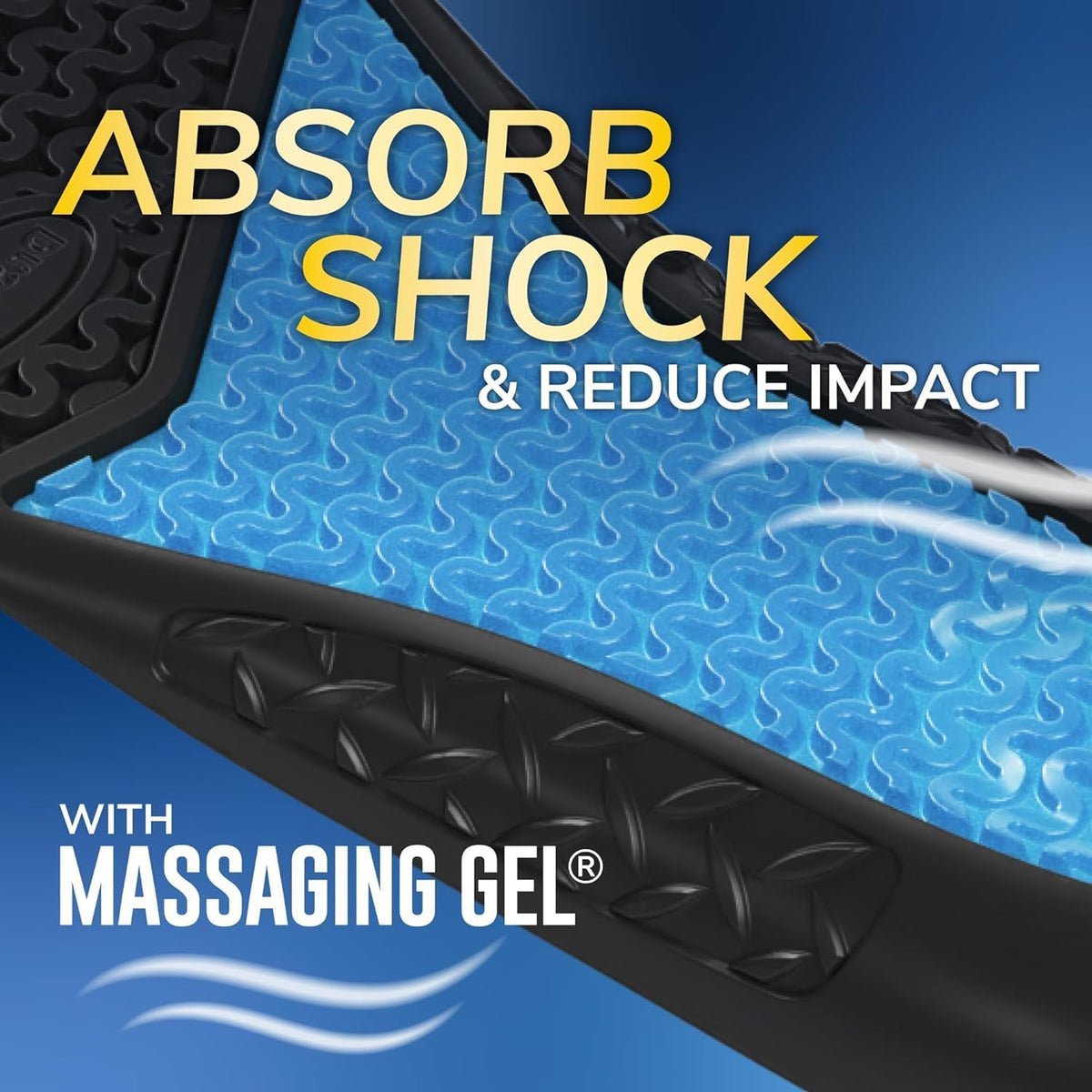 Dr. Scholl's comfort and energy insoles blue gel wave detail