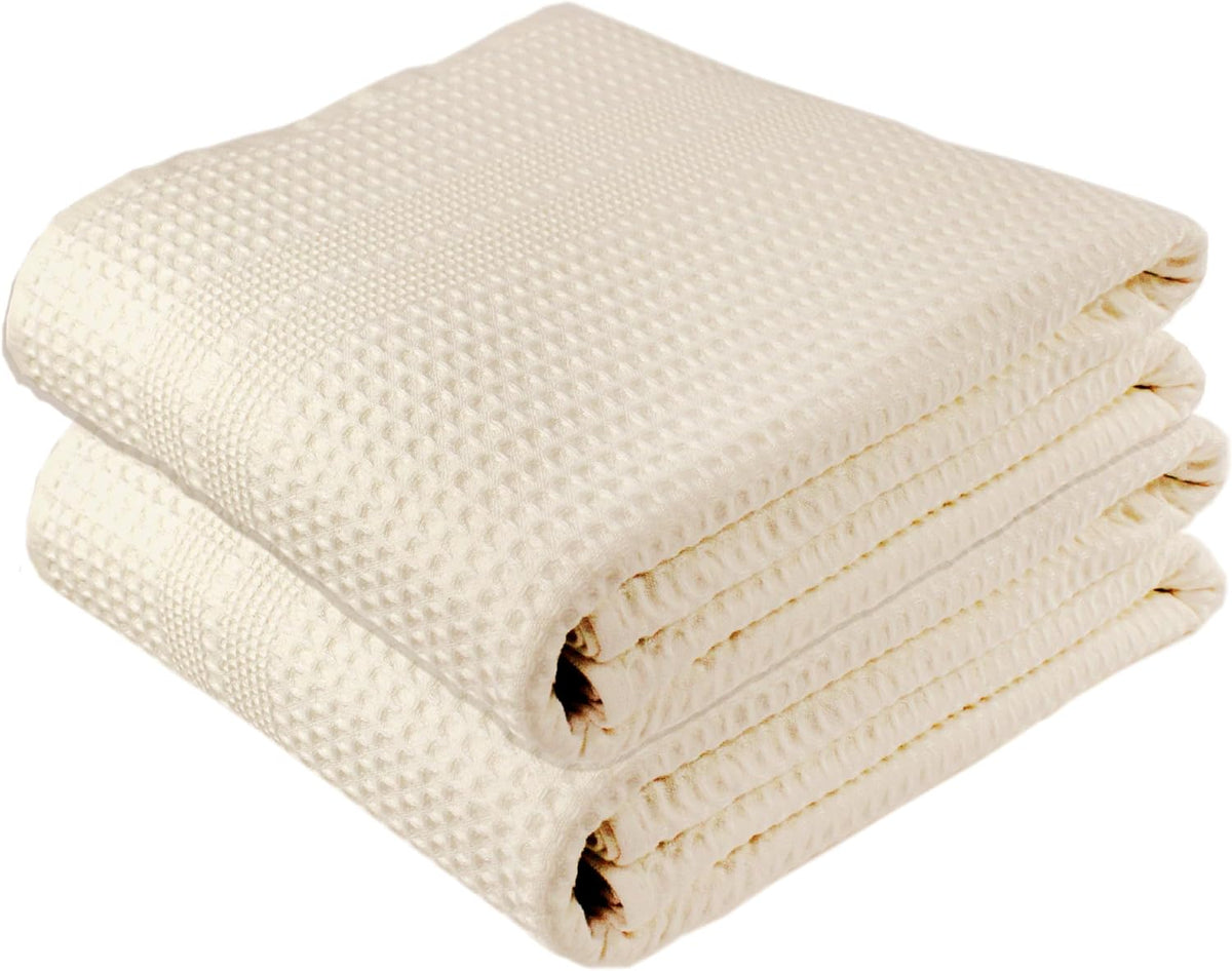 GILDEN TREE Waffle Bath Sheet Large Bath Towels Quick Dry Thin Body Towels, 40x80 Oversized Bath Towels for Adults, 2 Pack Bath Sheet Set, Classic Style (Pewter) - Image 12