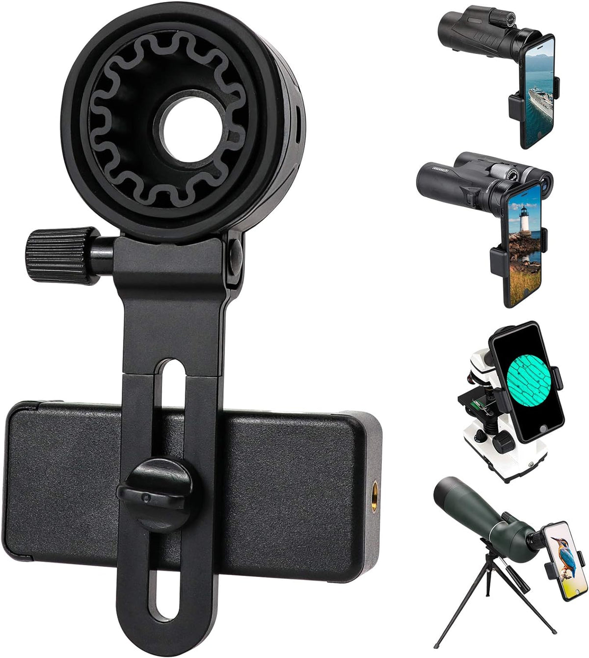 Lakwar telescope phone adapter front view universal mount