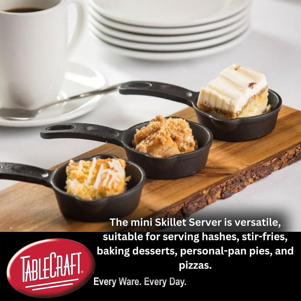 Tablecraft mini round skillet bottom branding view