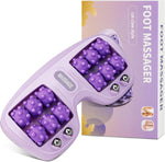 BEIZHAN Cat Paw Foot Massager Roller front view showing purple acupressure nodes