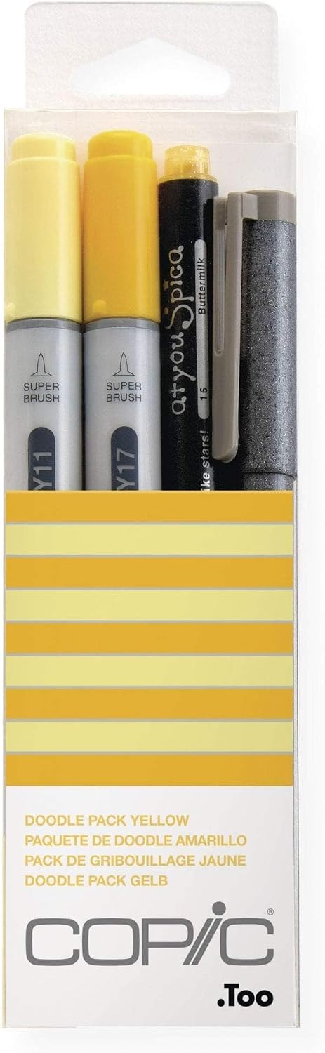 Artist hand holding a Copic Ciao dual-tip marker