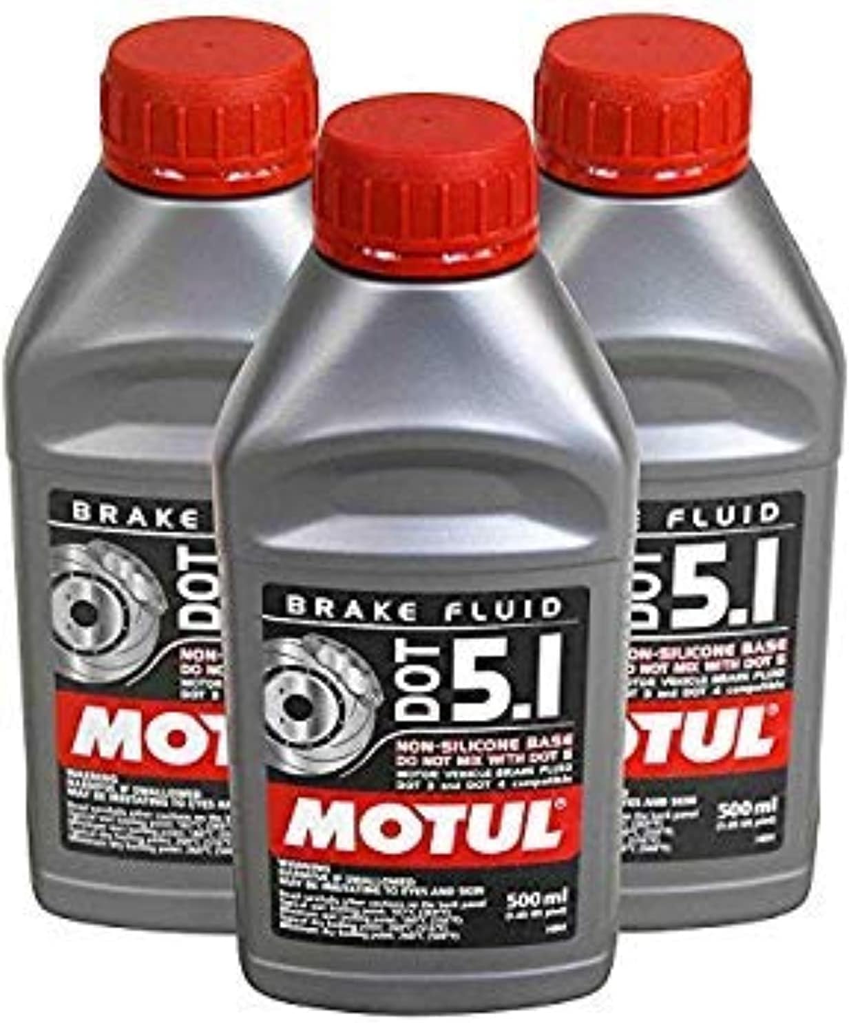 Motul DOT 5.1 synthetic brake fluid 500ml bottle front view for high performance automotive braking