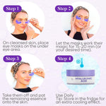 Side profile view of Bloomora under eye patches container