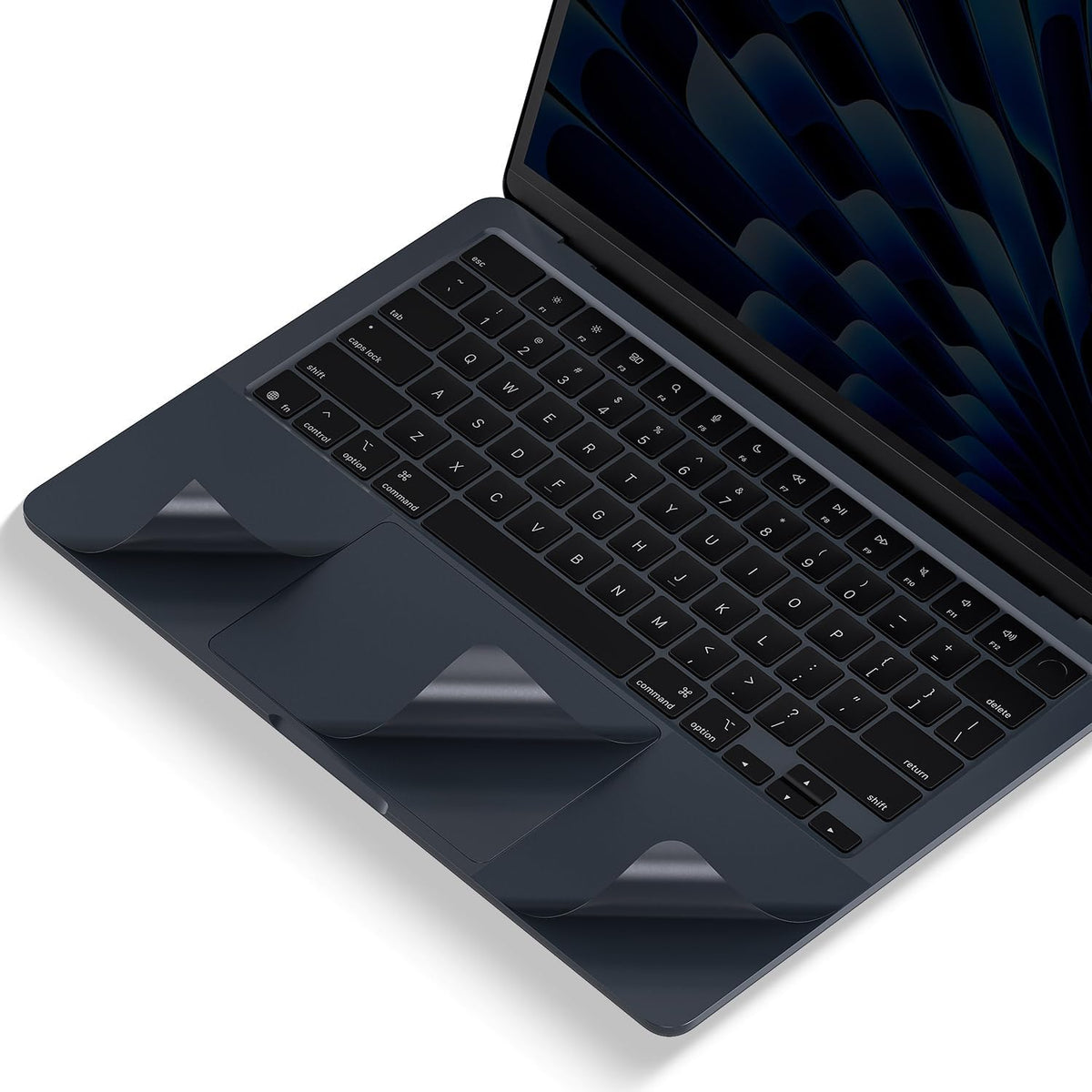 VFENG premium palm rest protector front view on midnight MacBook Air