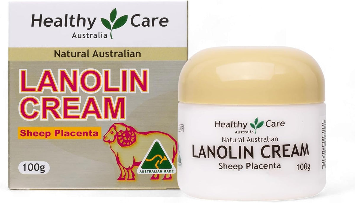 Lanoline Cream with Sheep Placenta 100gm by Healthy Care Australia - Image 1