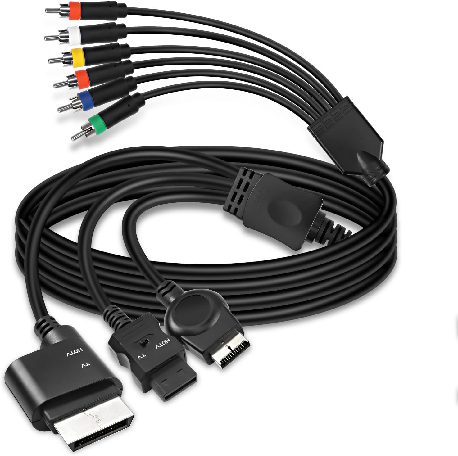 XMSJSIY component RCA cable front view showing multi console adapter block