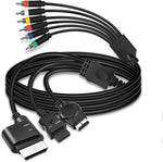 XMSJSIY component RCA cable front view showing multi console adapter block