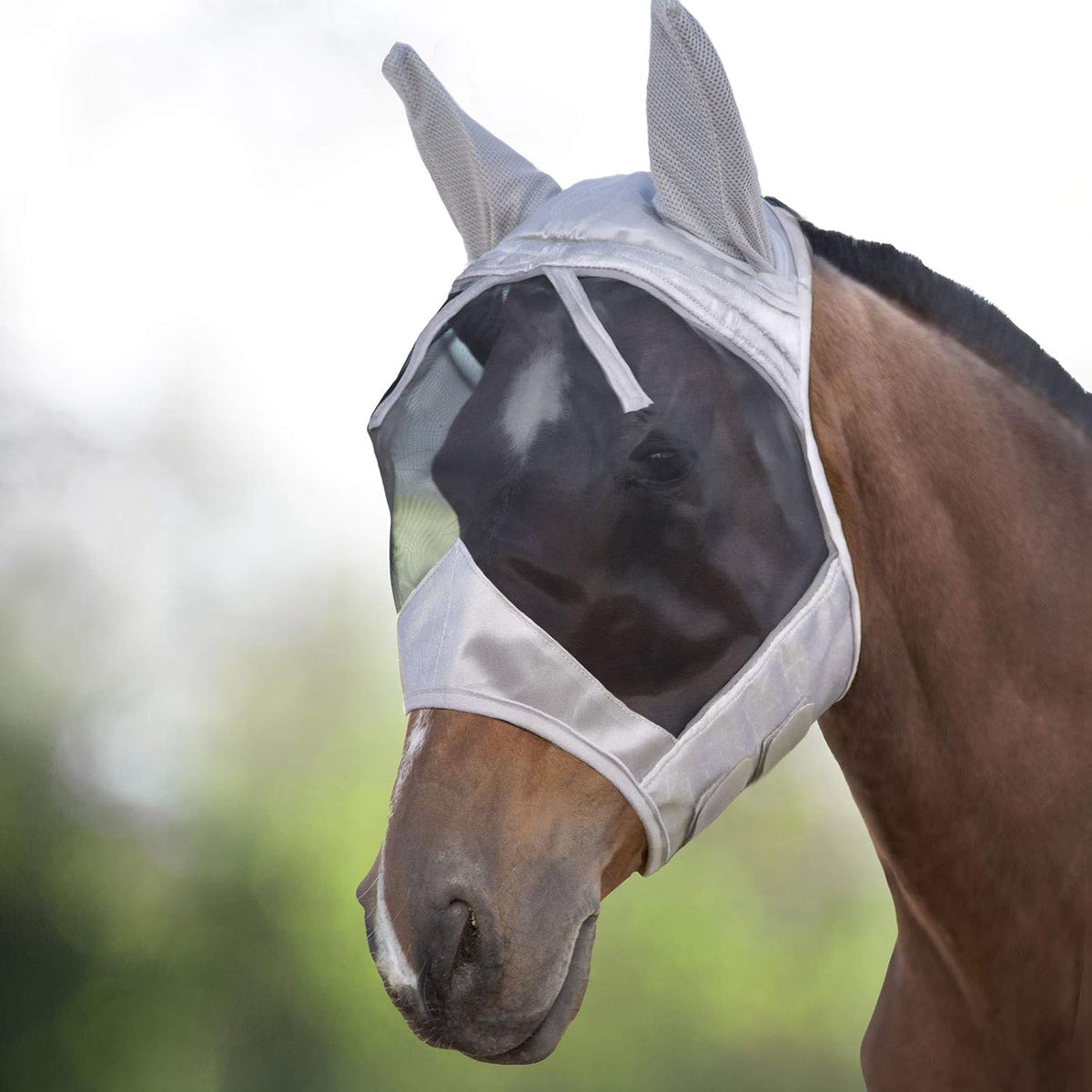 Packaging and features of Harrison Howard USA imported fly mask