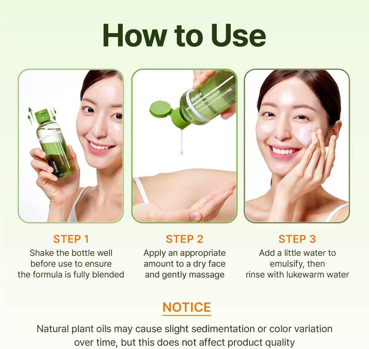 CENTELLIAN 24 Madeca Matcha Double Cleanse Set - Cleansing Oil 6.76 fl oz + Toning Peeling Gel 5.07 fl oz, Low-Irritation Pore Care, Sebum & Blackhead Control, Korean Skincare Bundle - Image 9