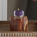 Root Candles Blackberry Honey tealights lit with soft ambient glow