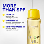 Supergoop SPF 50 body oil lifestyle application