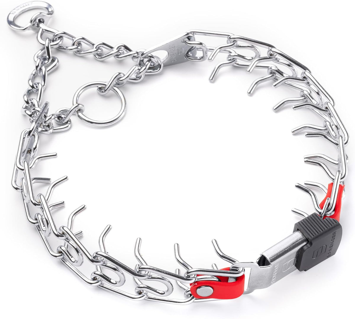 Herm Sprenger Chrome Plated Steel Dog Collar with Short Links and Quick Release ClicLock Buckle and Biothane Insert Made in Germany 20in x 3.0mm (Neck Size up to 16-17in) (Passionfruit Pink) - Image 12