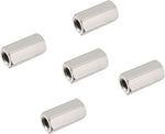 Smartsails M6 stainless steel hex coupling nut front view showing metric threading