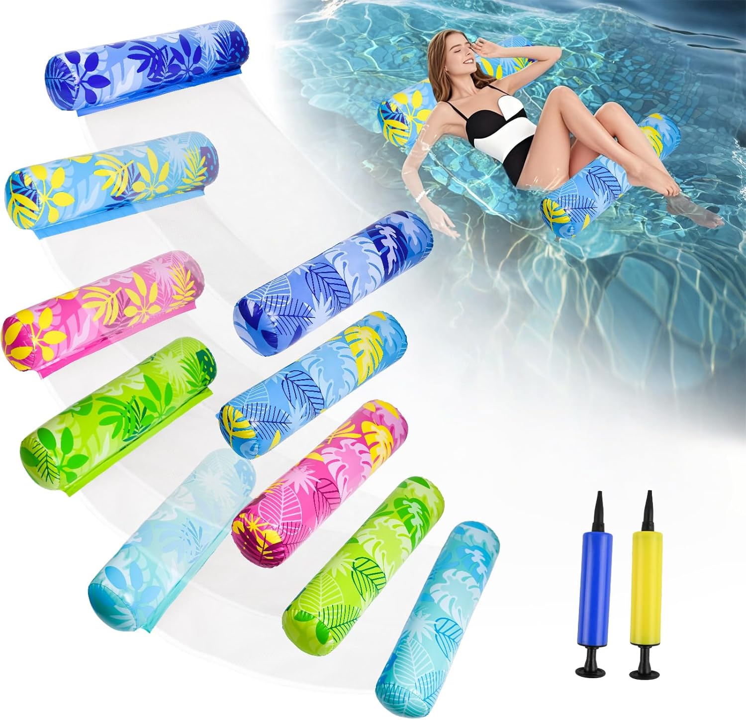 CLPCLP inflatable pool floats adult five pack front view for luxury summer pool parties.