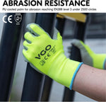 Vgo polyurethane coated gardening gloves palm view