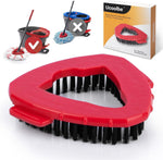Ucoolbe spin mop scrub brush replacement head front view showing stiff bristles for tile cleaning