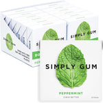 SIMPLY Gum Peppermint, Plastic-Free Natural Chewing Gum, 6 Pack (90 Pieces) | Vegan, Kosher, Non GMO, Aspartame Free and Sorbitol Free - Image 11