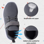 TOEDNNQI kids casual walking shoes hook and loop strap detail