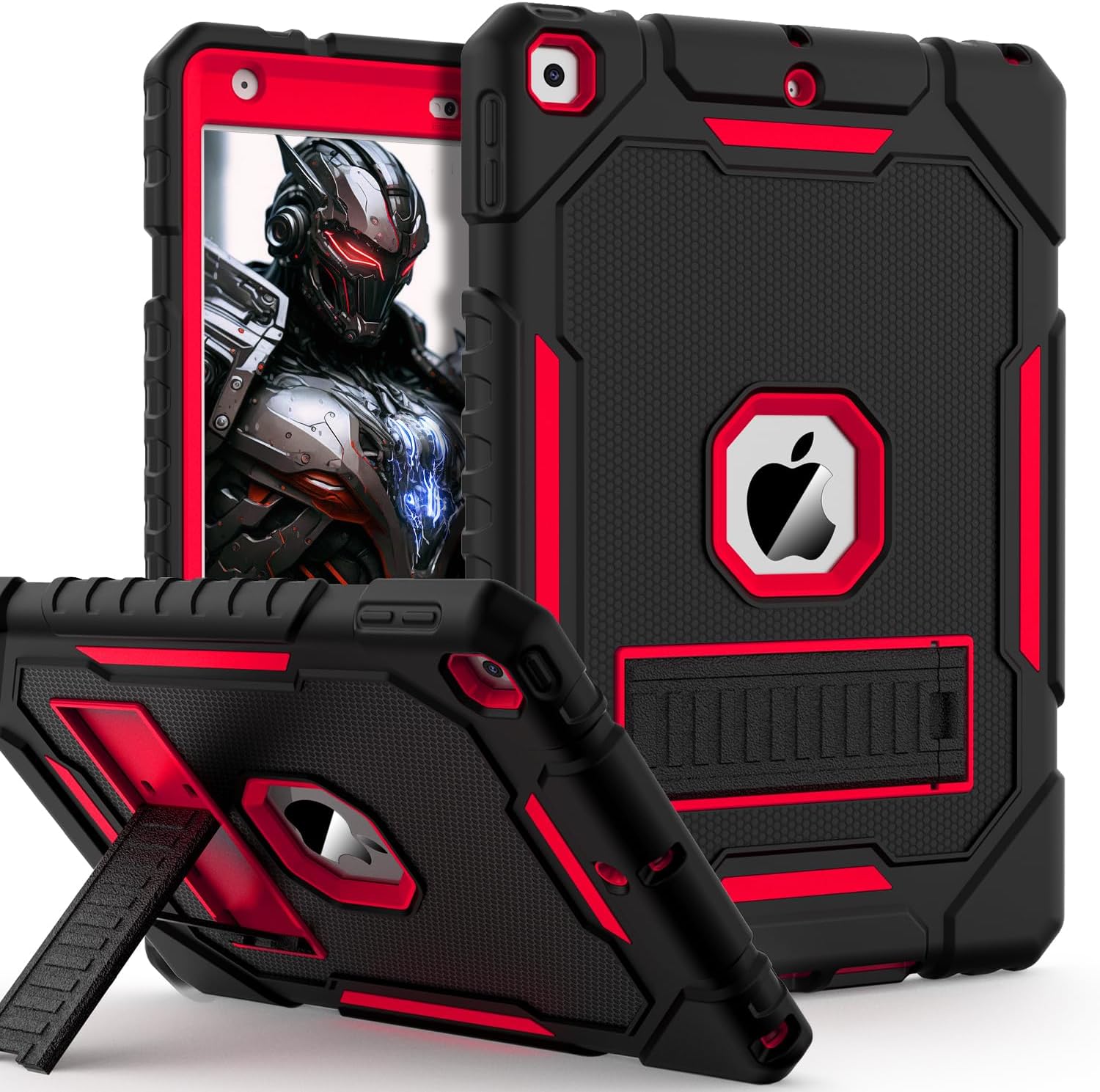 ZoneFoker heavy duty rugged case front view highlighting black and red armor styling