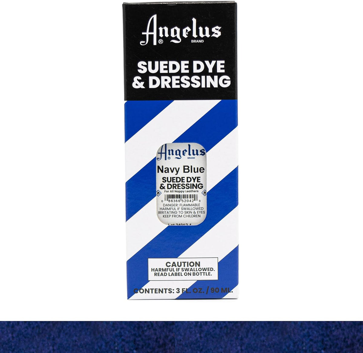 Angelus Suede Dye Navy Blue alcohol based permanent leather color restorer