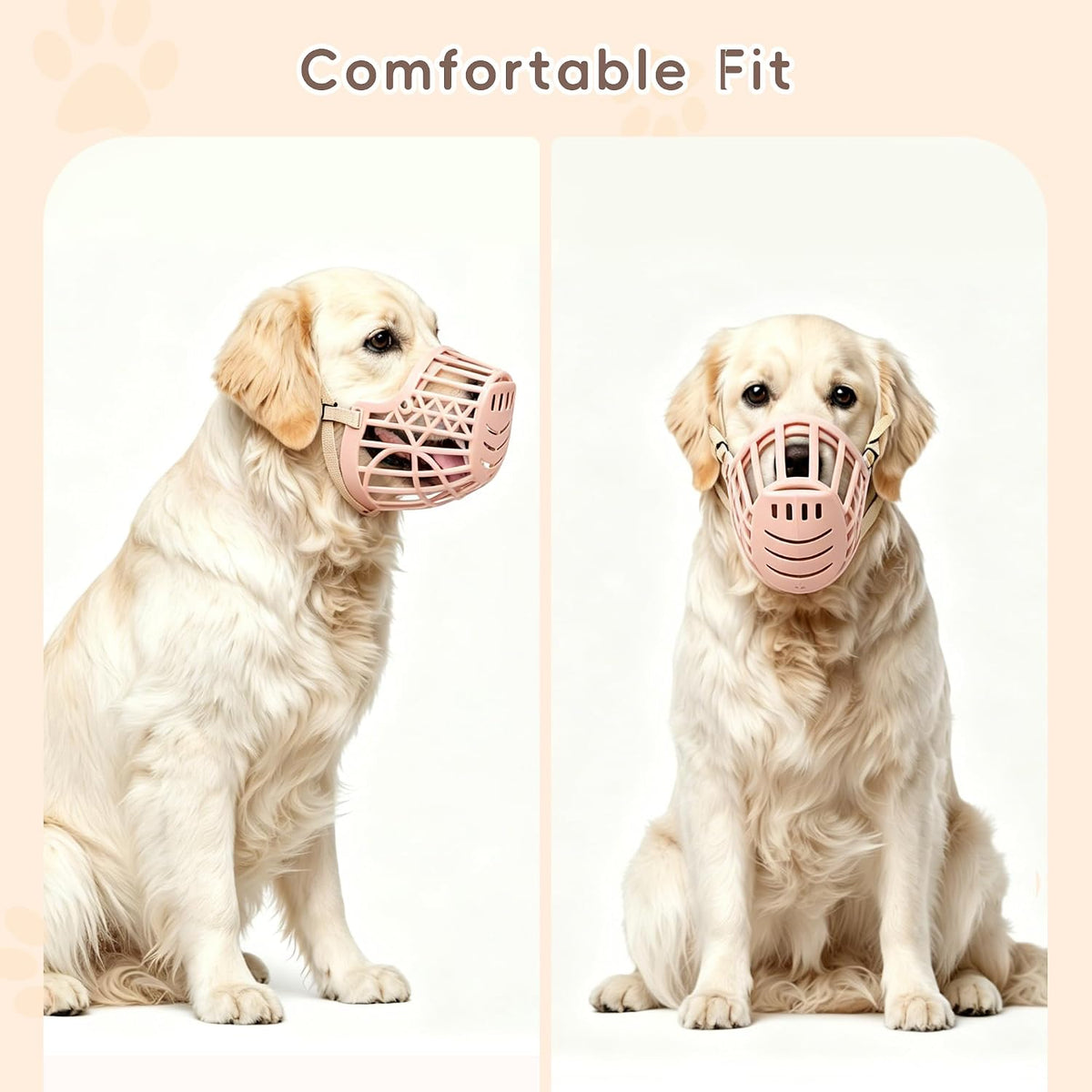 Beikalone breathable dog mouth cover in use