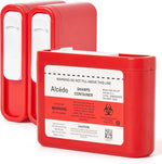 Alcedo Portable Sharps Container 3-pack front view for diabetes supplies.