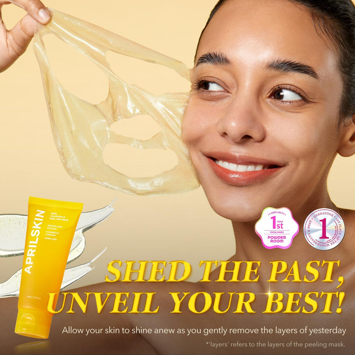 Before and after visualization of clarified skin texture and minimized pores after using the deep cleanser and mask set