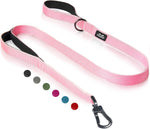 TwoEar 6FT 1IN Strong Black Dog Leash with 2 Padded Handles, Traffic Handle Extra Control, Comfortable Soft Dual Handle, Auto Lock Hook, Reflective Walking Lead for Small Medium and Large Dogs - Image 9