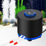 AQQA Aquarium Air Pump, Quiet Powerful Fish Tank Air Pump 3W/6W/10W with Stainless Steel Dual Outlet, Adjustable Oxygen Aerator Pump with Air Stone Bubbler for Fish Tank Up to 200 Gallon 3W (Tubby) - Image 1