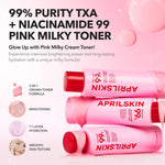 APRILSKIN K-Beauty brightening routine set highlighting the overnight wrapping mask container