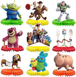 Tihufe Toy Story 9 piece honeycomb centerpiece set on table