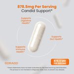 Dorado Nutrition Candida Cleanse bottle showing USA made label