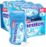 Mentos Pure Fresh sugar free chewing gum front view bottle pack for fresh breath