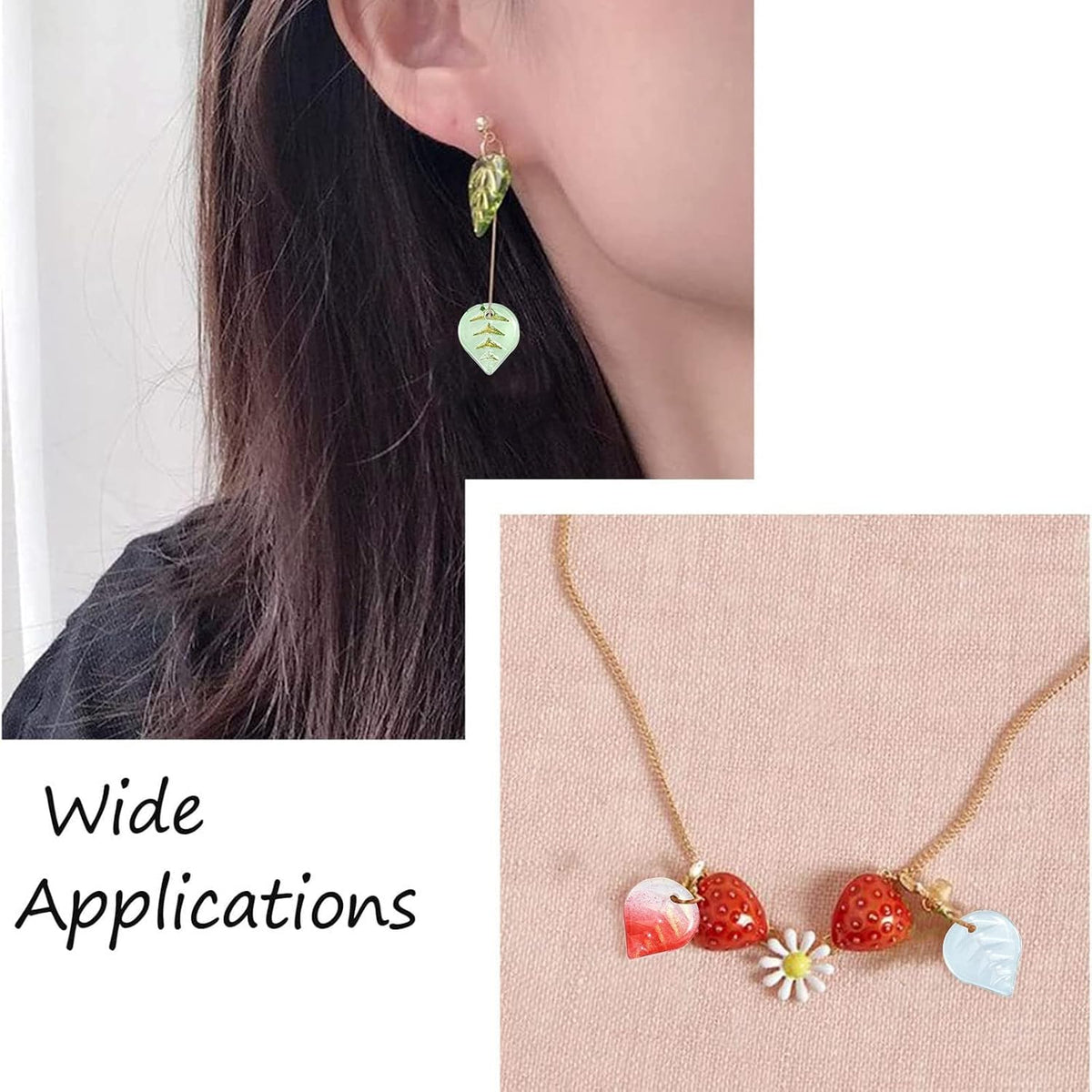 Handmade bracelet accessory featuring LiQunSweet leaf charms