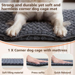 Hahafelt dog kennel pad non-slip bottom detail