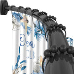 Ynl Curved Shower Curtain Rod matte black front view