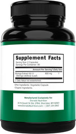 Moringa supplement bottle showing 180 count label