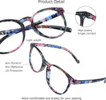 VisionGlobal computer glasses pink floral pattern close up