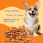 Natural grain-free chicken wrapped dog training reward