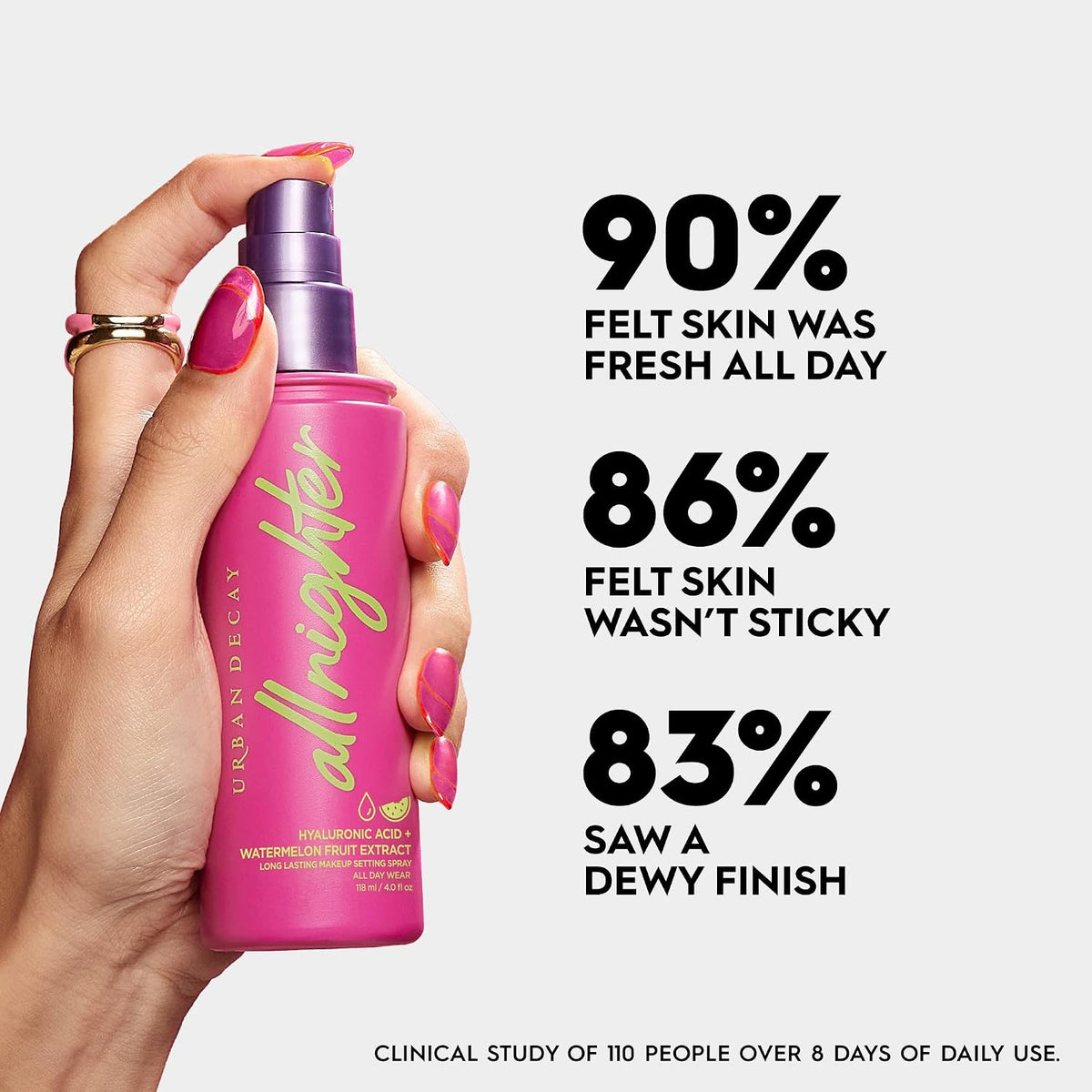 Urban Decay long lasting makeup spray travel size packaging