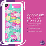 Goody kids daisy charm hair clips pack of 8 laid out flat