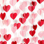 Hugfond 3D heart garland front view hanging banner decoration