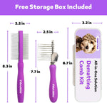 Professional pet grooming kit for deshedding and detangling