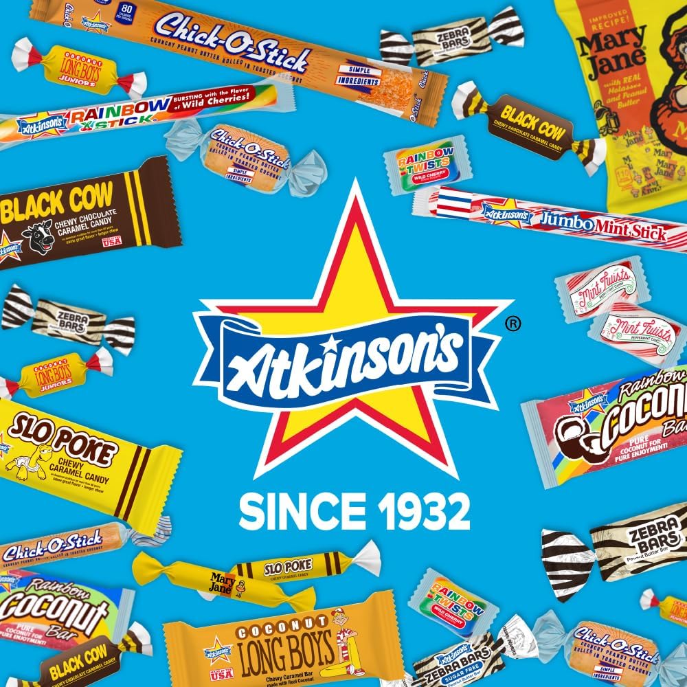 Atkinson's Mary Jane candy bag placed on a table for size reference