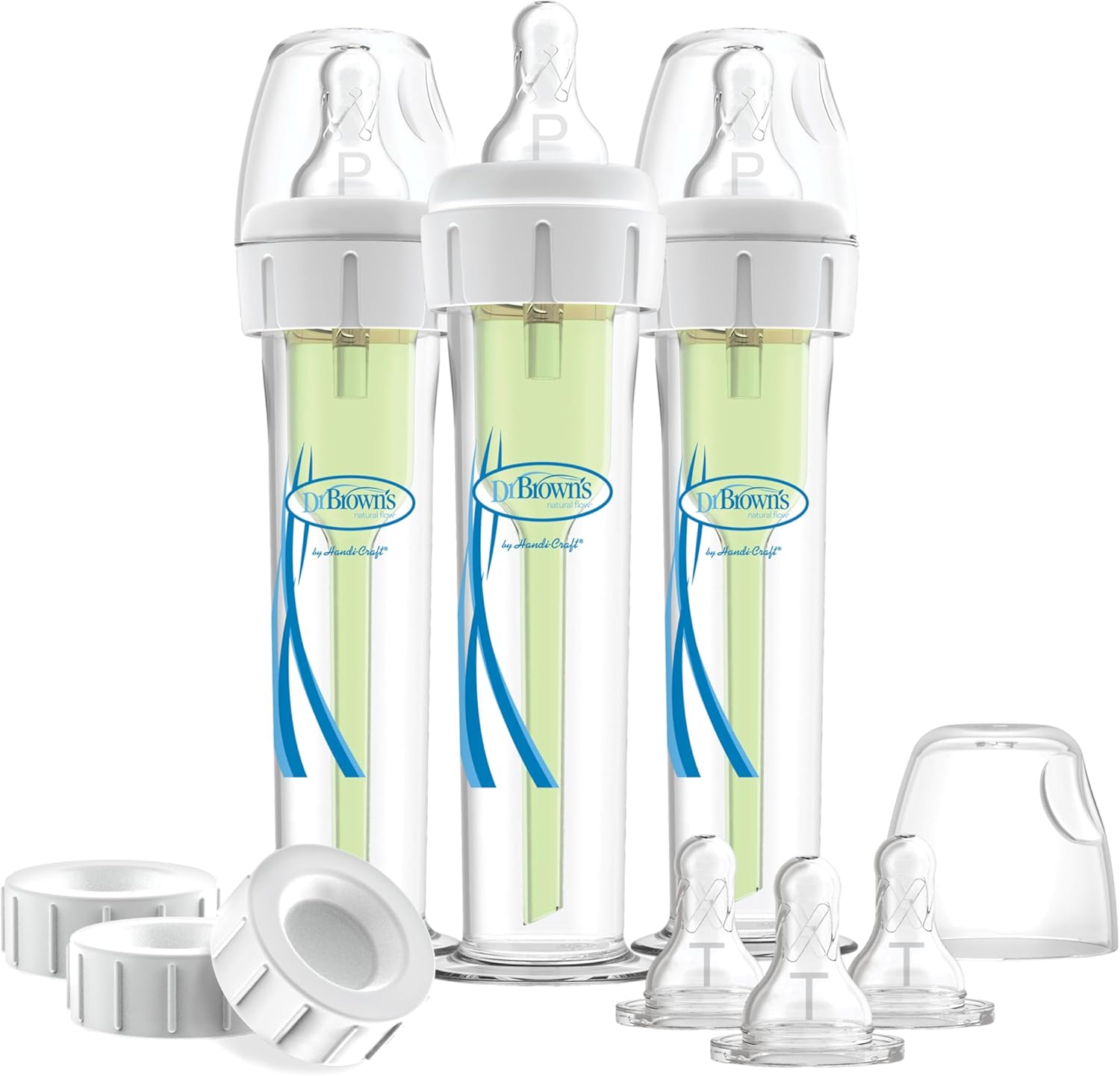 Dr. Brown's Accufeed anti-colic baby bottle 60cc front view