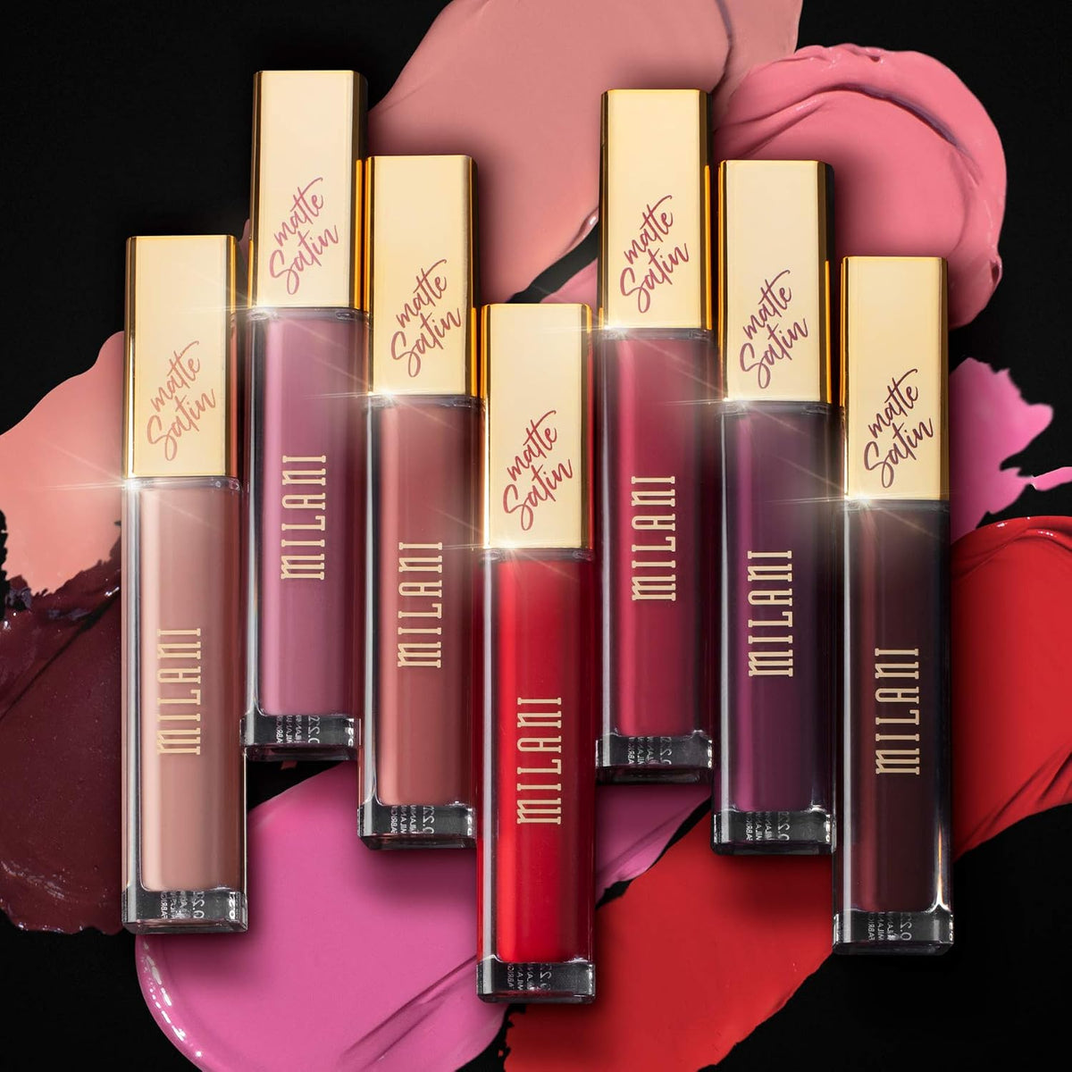 Milani hydrating liquid lipstick Plush mauve shade close up view